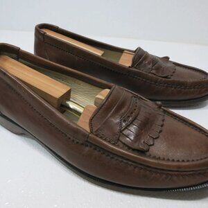 Steeple Gate Kiltie Leather Casual Footwear Men's Loafers Shoes Italy Sz 10.5 D